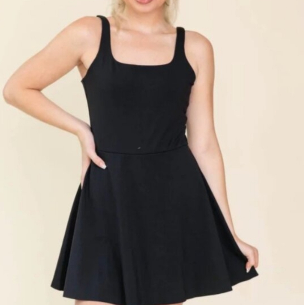 SPANX Black Get Moving Tank A-Line Mini Dress - Picture 2 of 15